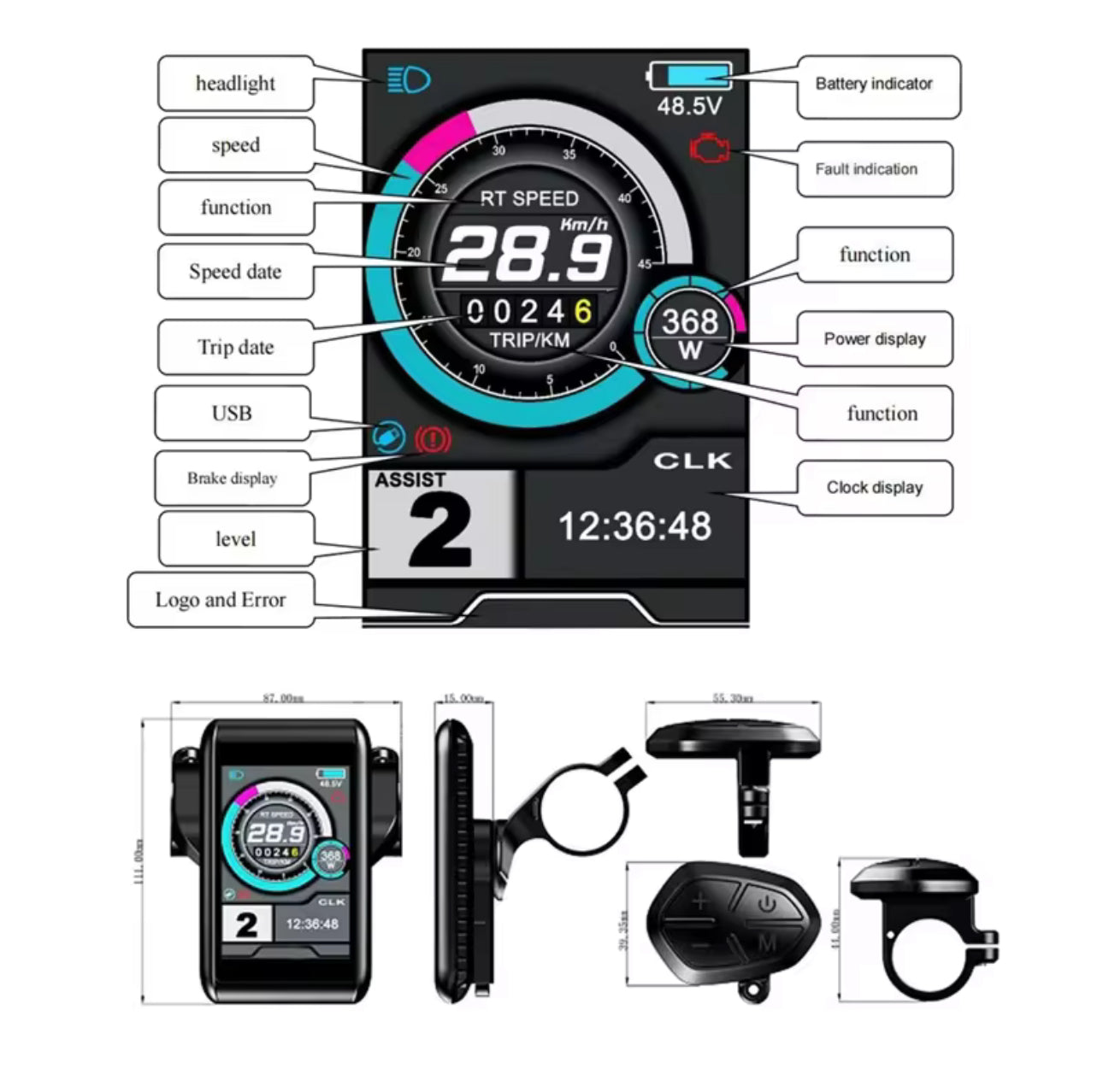 M5 LCD/ UKC1 COLOR display panel